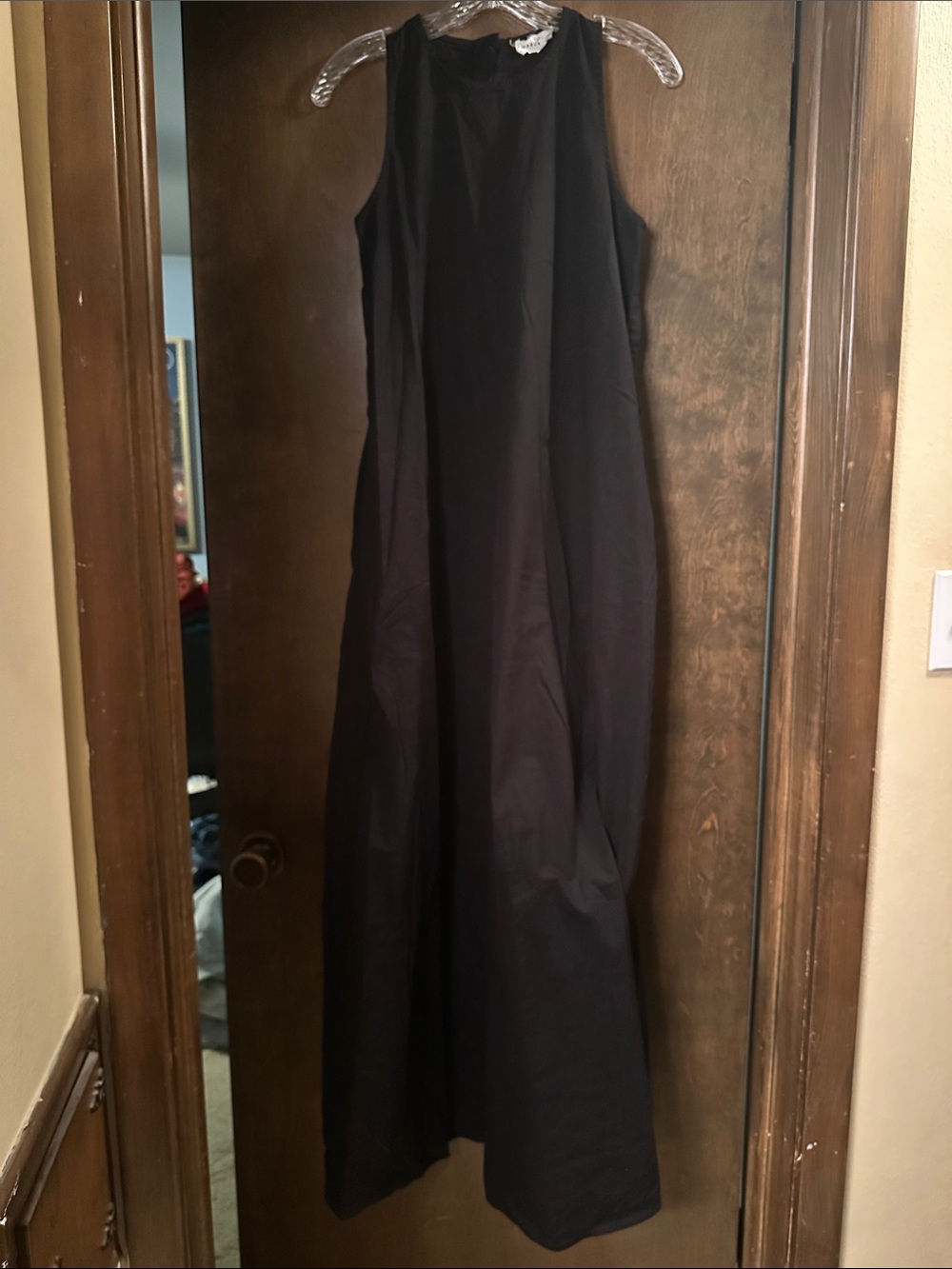 Marcella NYC Gracie Sleeveless Black Maxi Dress with Pockets - Picture 2 of 5